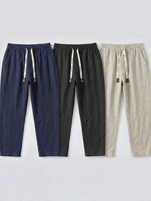 Pack de 3 x Tsuki - Pantalon confort japonais en lin