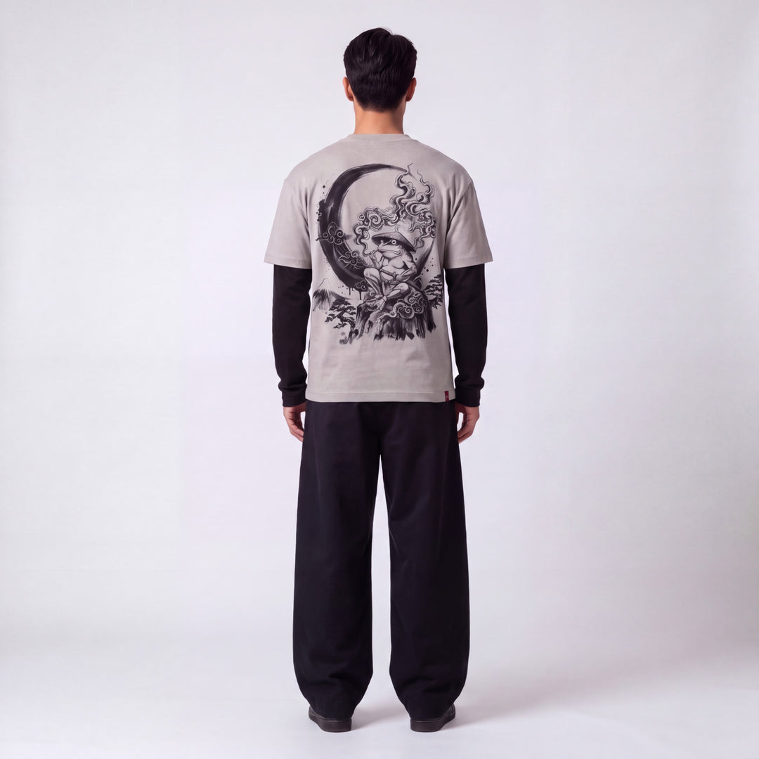 Getsu - Layered Sleeve T-Shirt Japanese Print