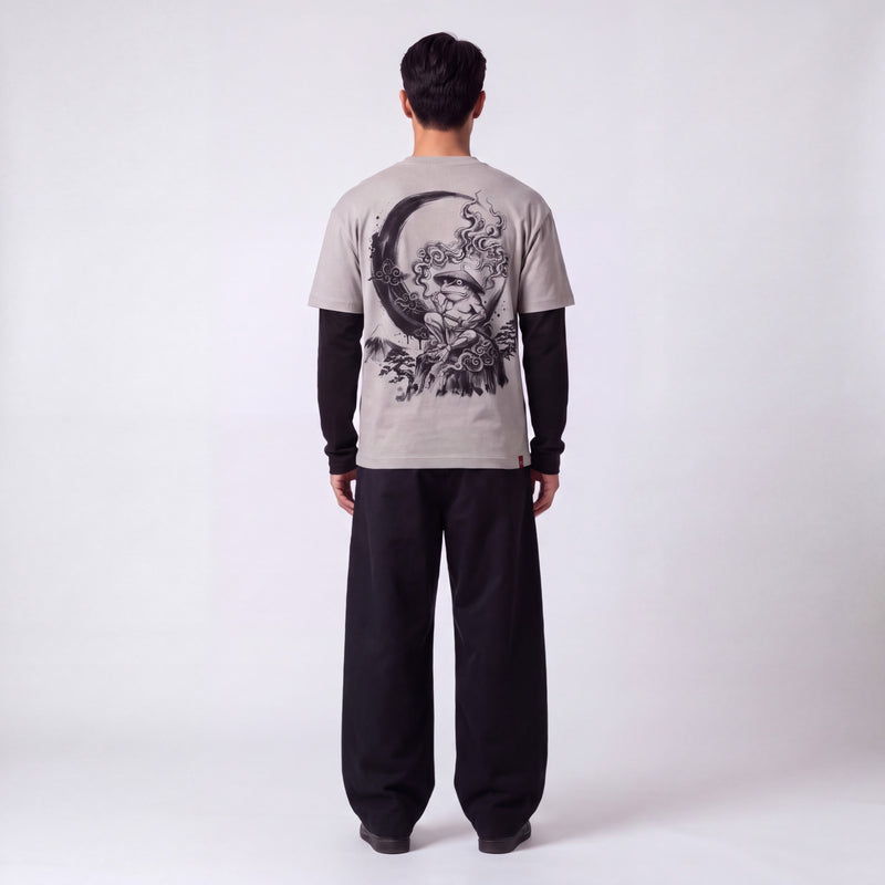 Getsu - Layered Sleeve T-Shirt Japanese Print