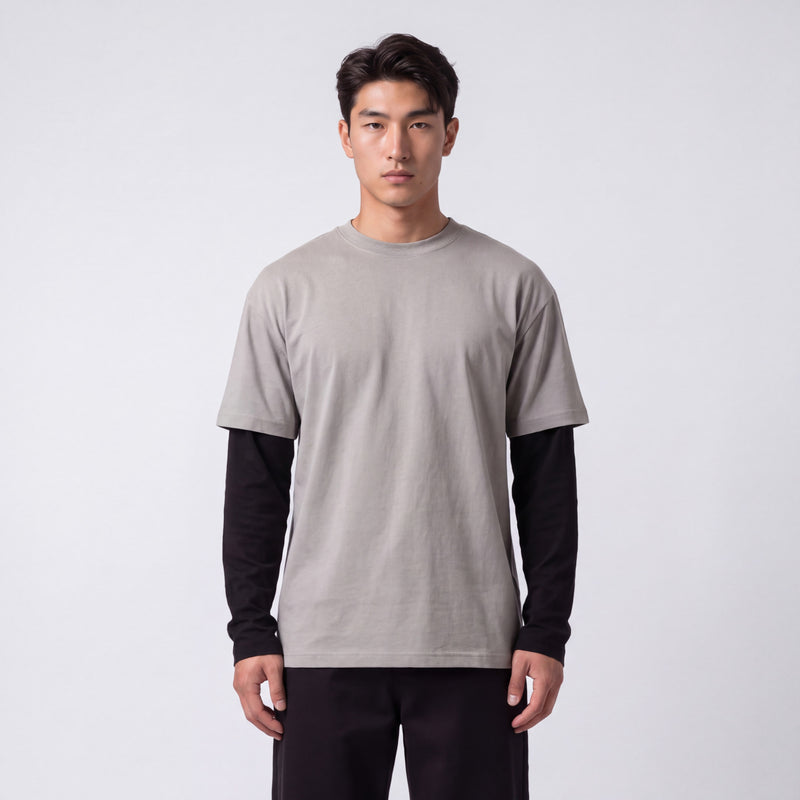 Getsu - Layered Sleeve T-Shirt Japanese Print