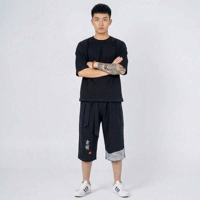 Taro - Pantalon court confort japonais