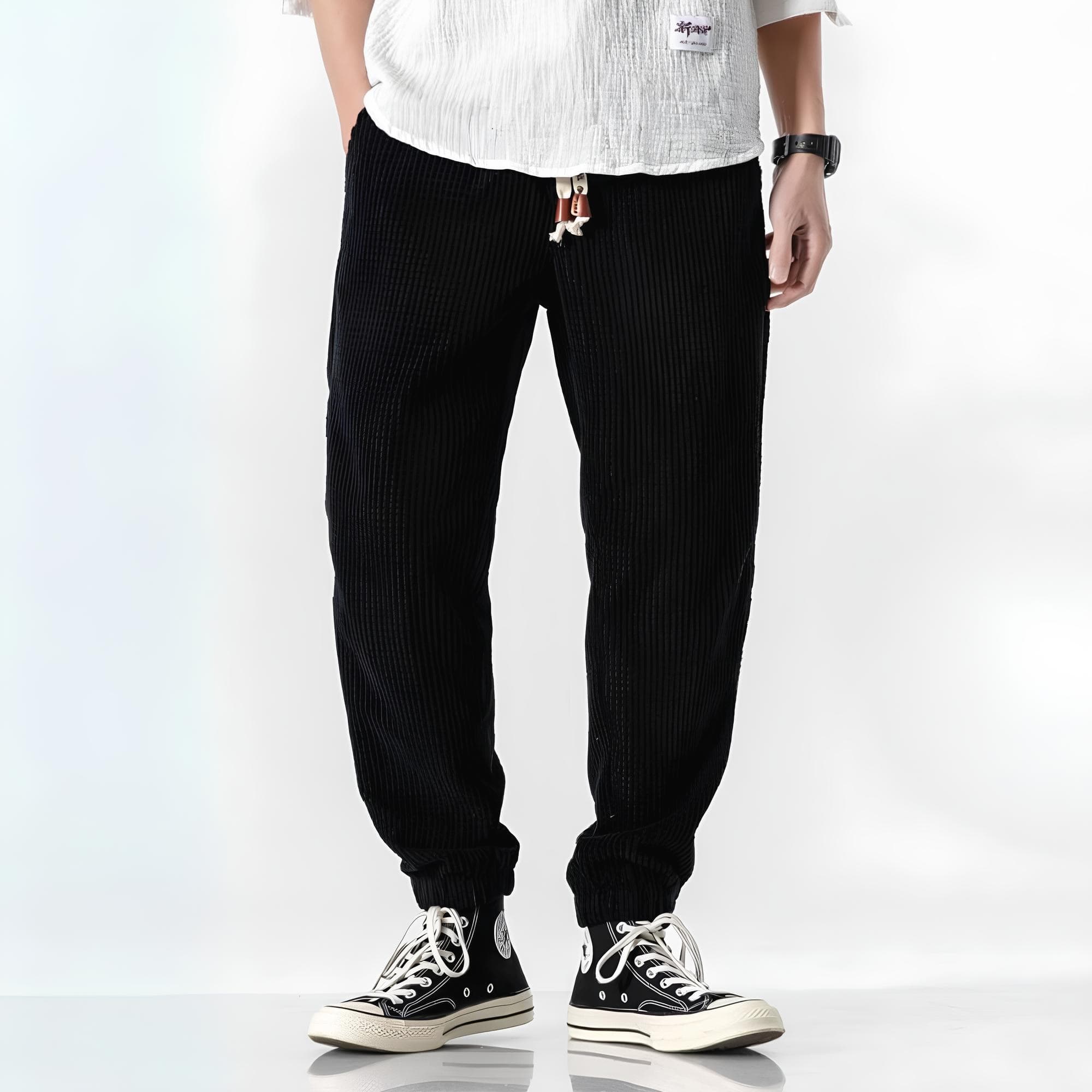 Pantalon Sarouel En Velours Côtelé – Style Japonais Décontracté Pour Homme - 7