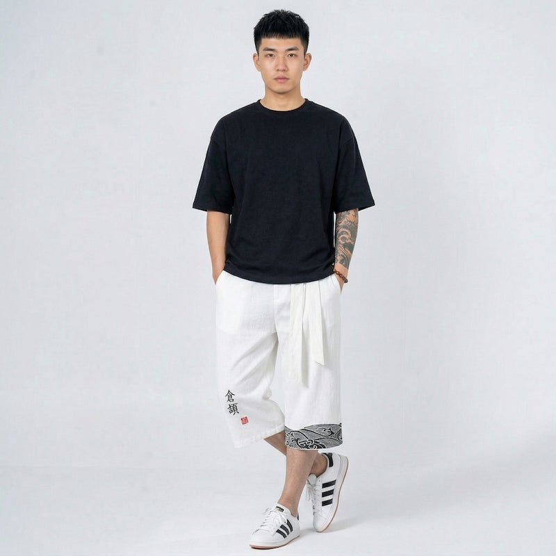 Taro - Pantalon court confort japonais
