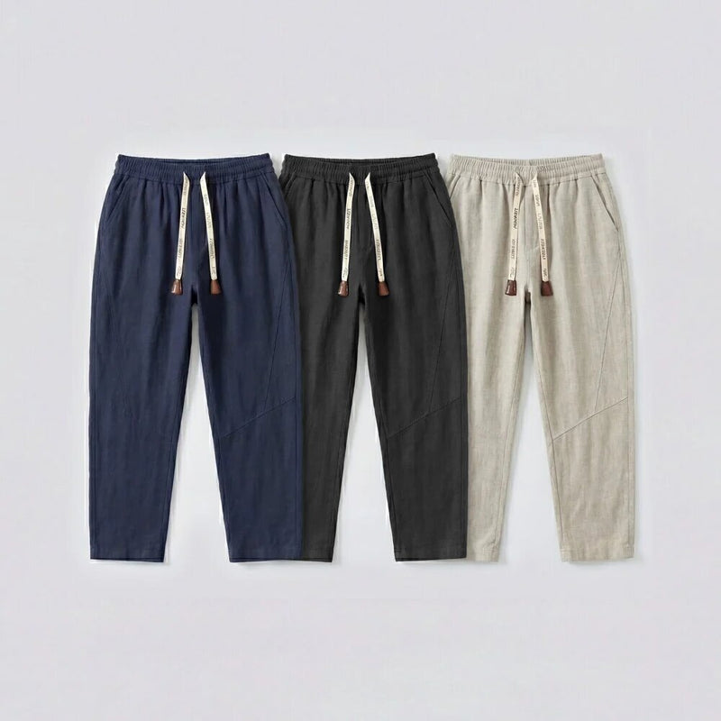 Pack de 3 x Tsuki - Pantalon confort japonais en lin