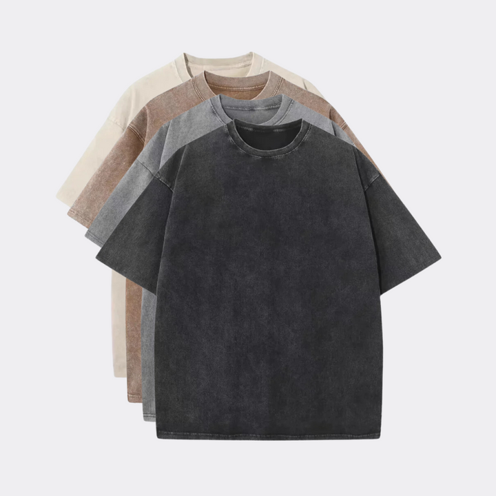 Pakket van 4 x Tatsuki - Oversized T-shirt gewassen (230GSM)