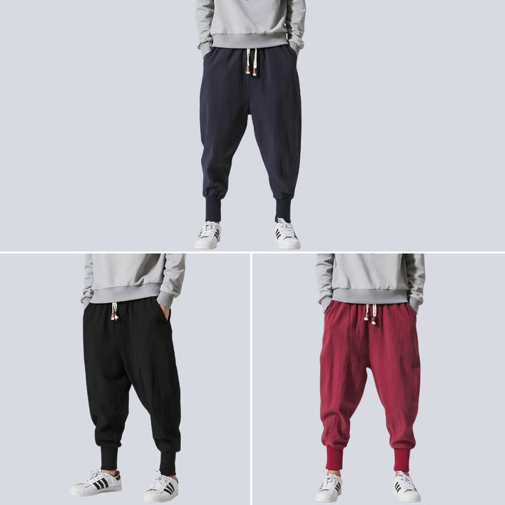 3-Pack x Riku - Haremshose Komfort aus Baumwolle