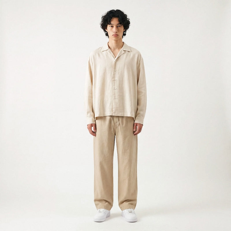 Suna - Japanese Oversize Cropped Shirt