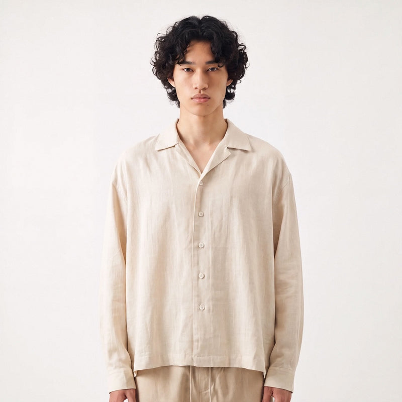 Suna - Japanese Oversize Cropped Shirt
