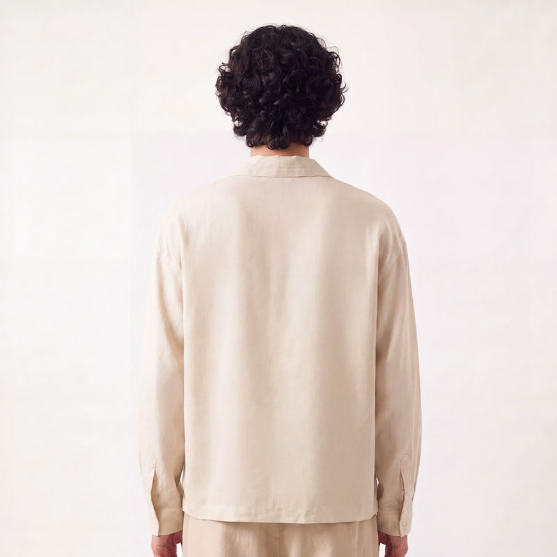 Suna - Japanese Oversize Cropped Shirt