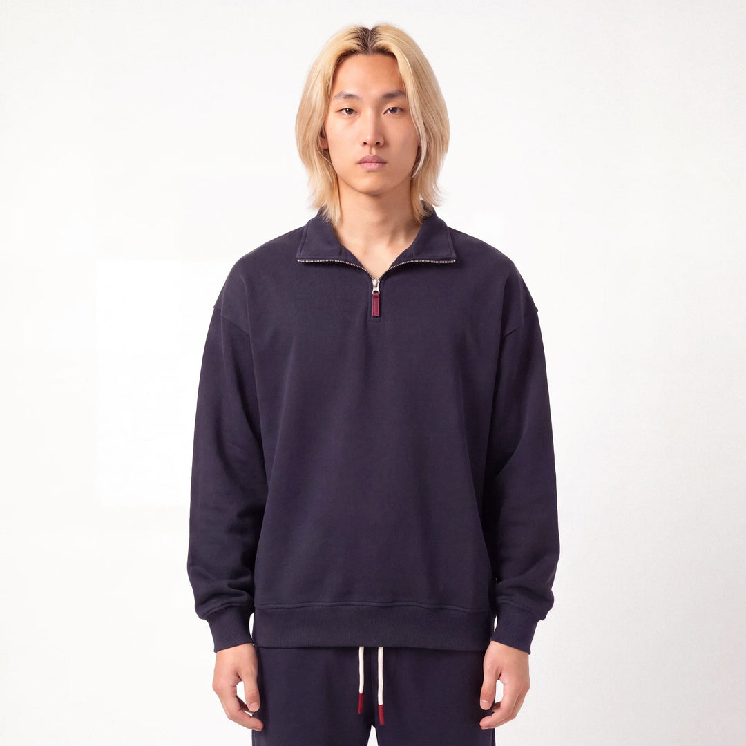 Shin - Sweat demi-zip coupe décontractée