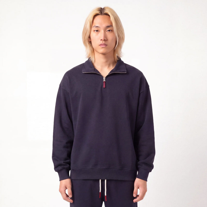 Shin - Half-Zip Relaxed Fit Sweatshirt