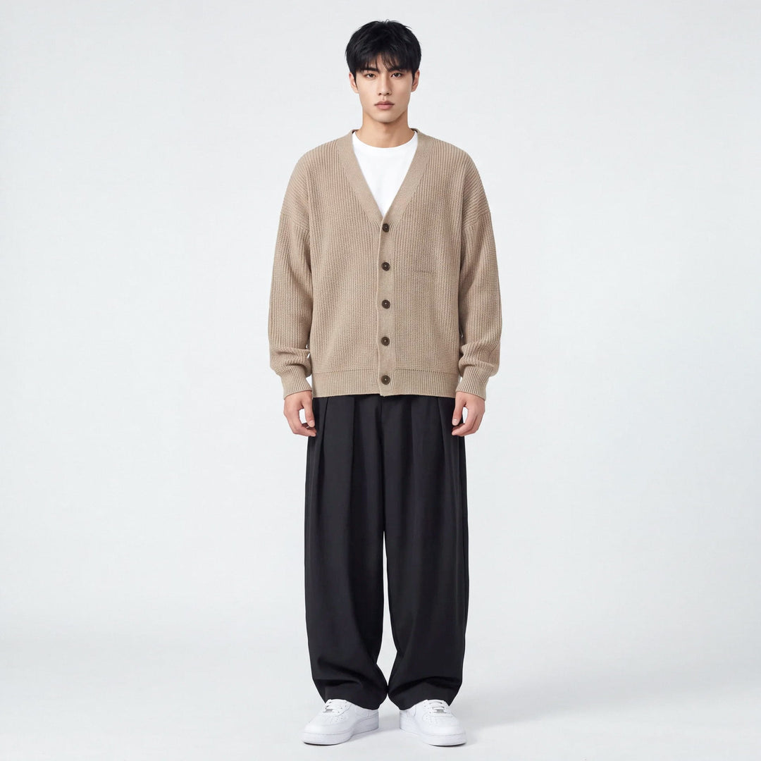 Sen - Cardigan en maille oversize boutonné