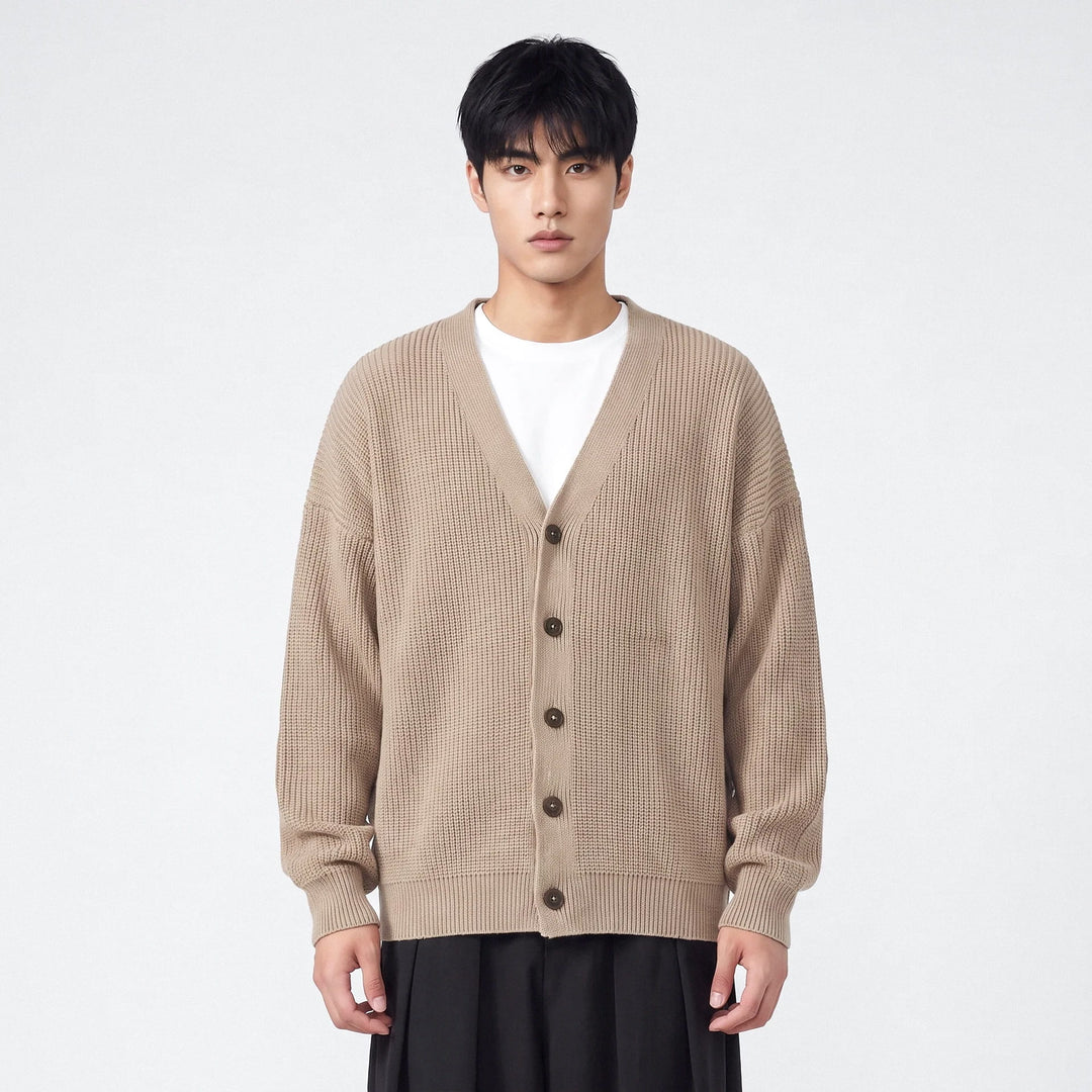 Sen - Cardigan en maille oversize boutonné