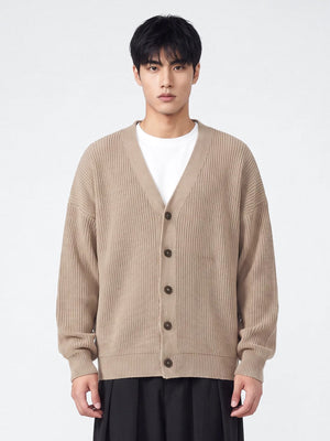 Sen - Cardigan en maille oversize boutonné