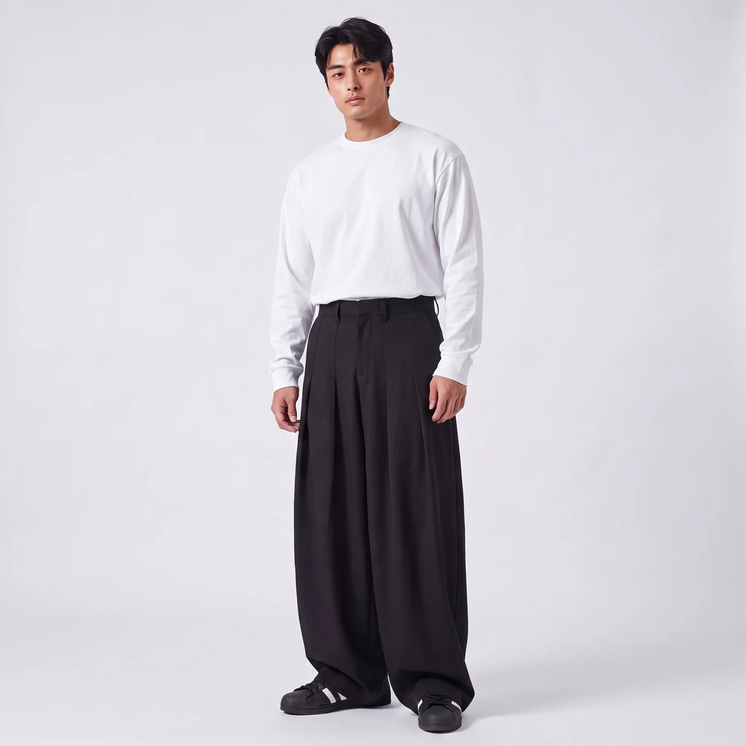 Hibiki - Pantalone plissettato Harajuku