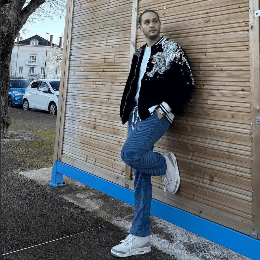 Kioto – Bestickte Jacke im Sukajan-Stil aus Samt