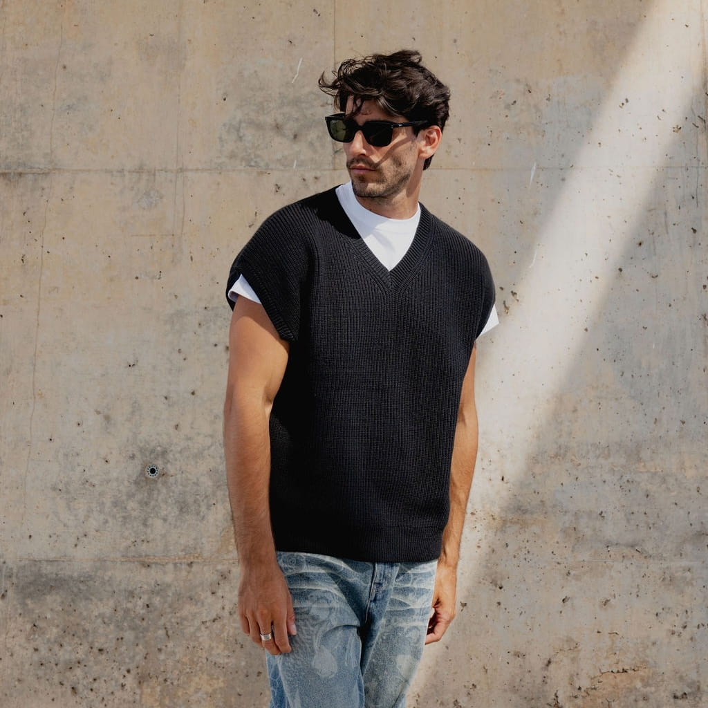 Kenji - Pull sans manches en maille