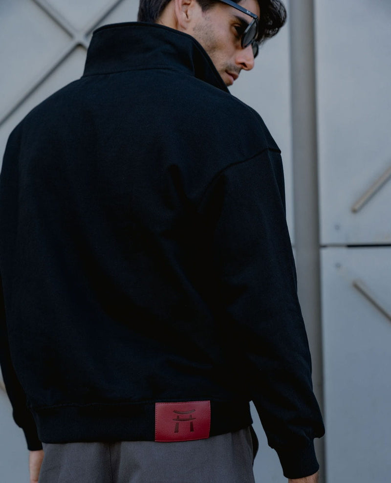 Shin - Half-Zip Relaxed Fit Sweatshirt