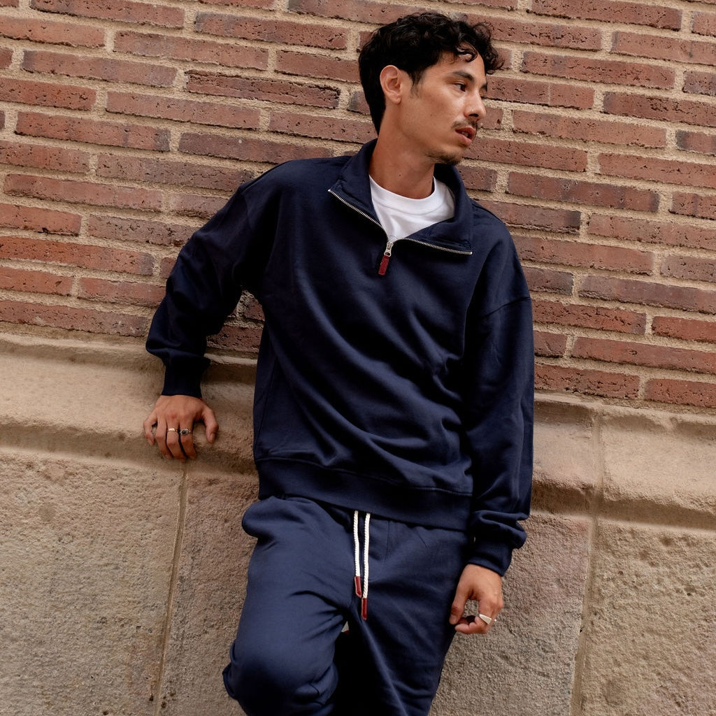 Shin - Sweat demi-zip coupe décontractée