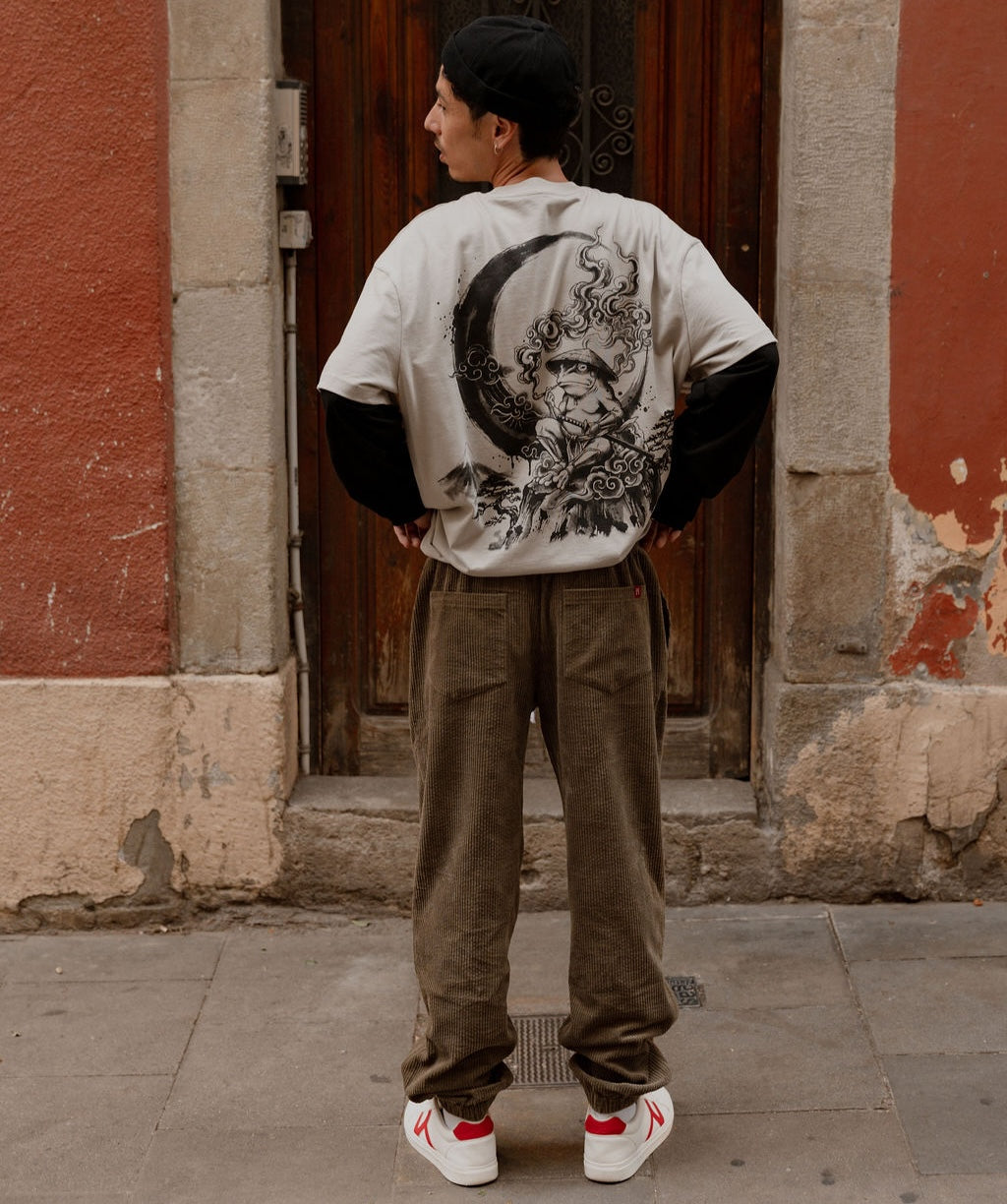 Getsu - Layered Sleeve T-Shirt Japanese Print