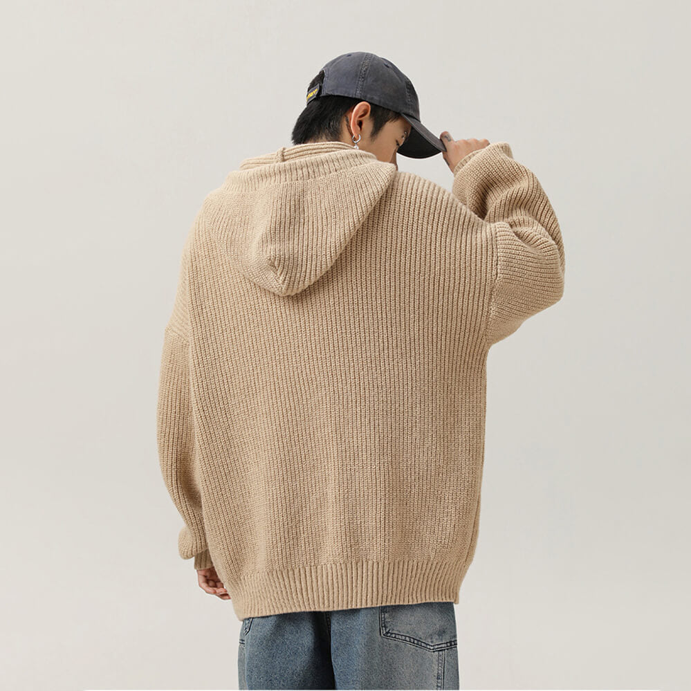 Yusama - Gestrickter Oversize-Hoodie