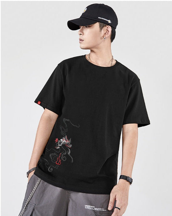 Hoo - T-shirt Oversize Brodé