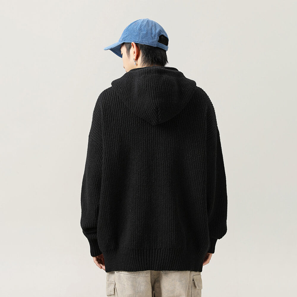 Yusama - Gestrickter Oversize-Hoodie