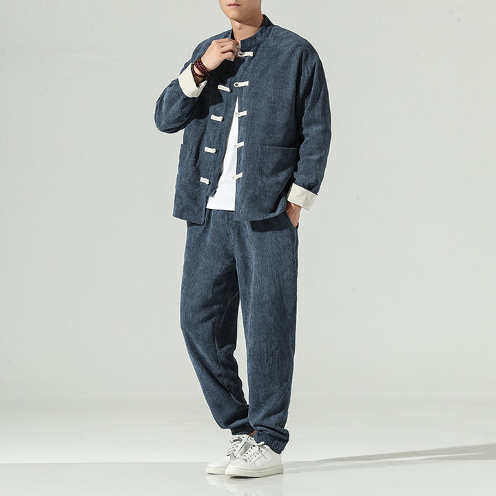 Akihito - Ensemble veste et pantalon de style japonais