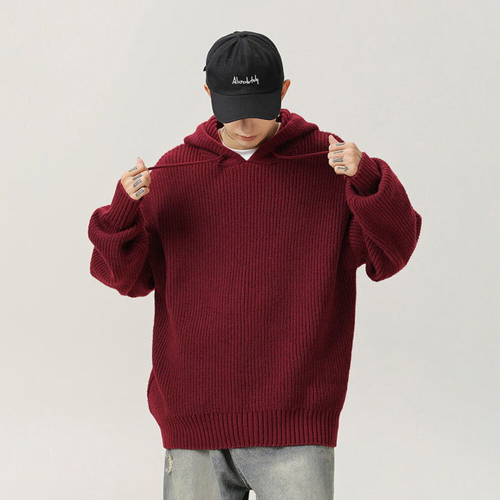 Yusama - Gestrickter Oversize-Hoodie