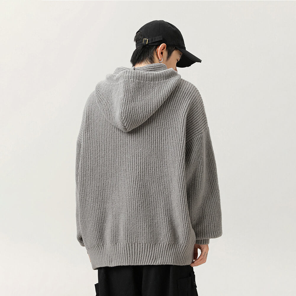 Yusama - Gestrickter Oversize-Hoodie