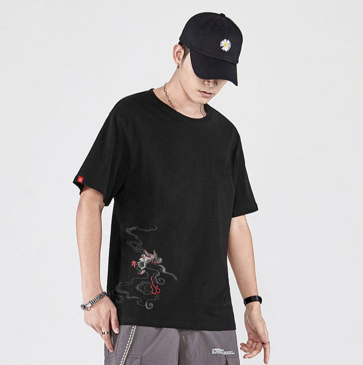 Hoo - T-shirt Oversize Brodé