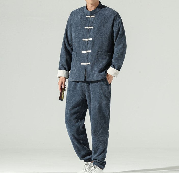 Akihito - Ensemble veste et pantalon de style japonais