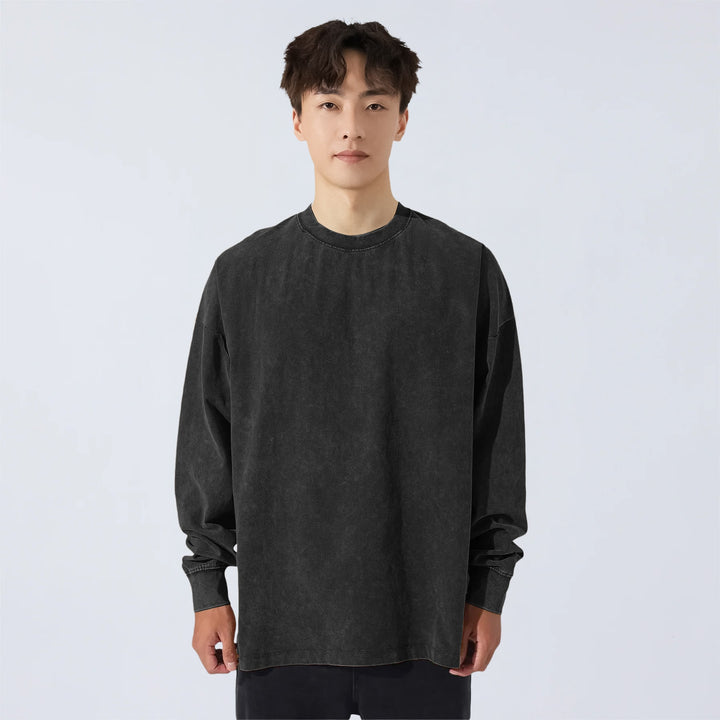 Koki - T-shirt oversize à manches longues washed (260 GSM)