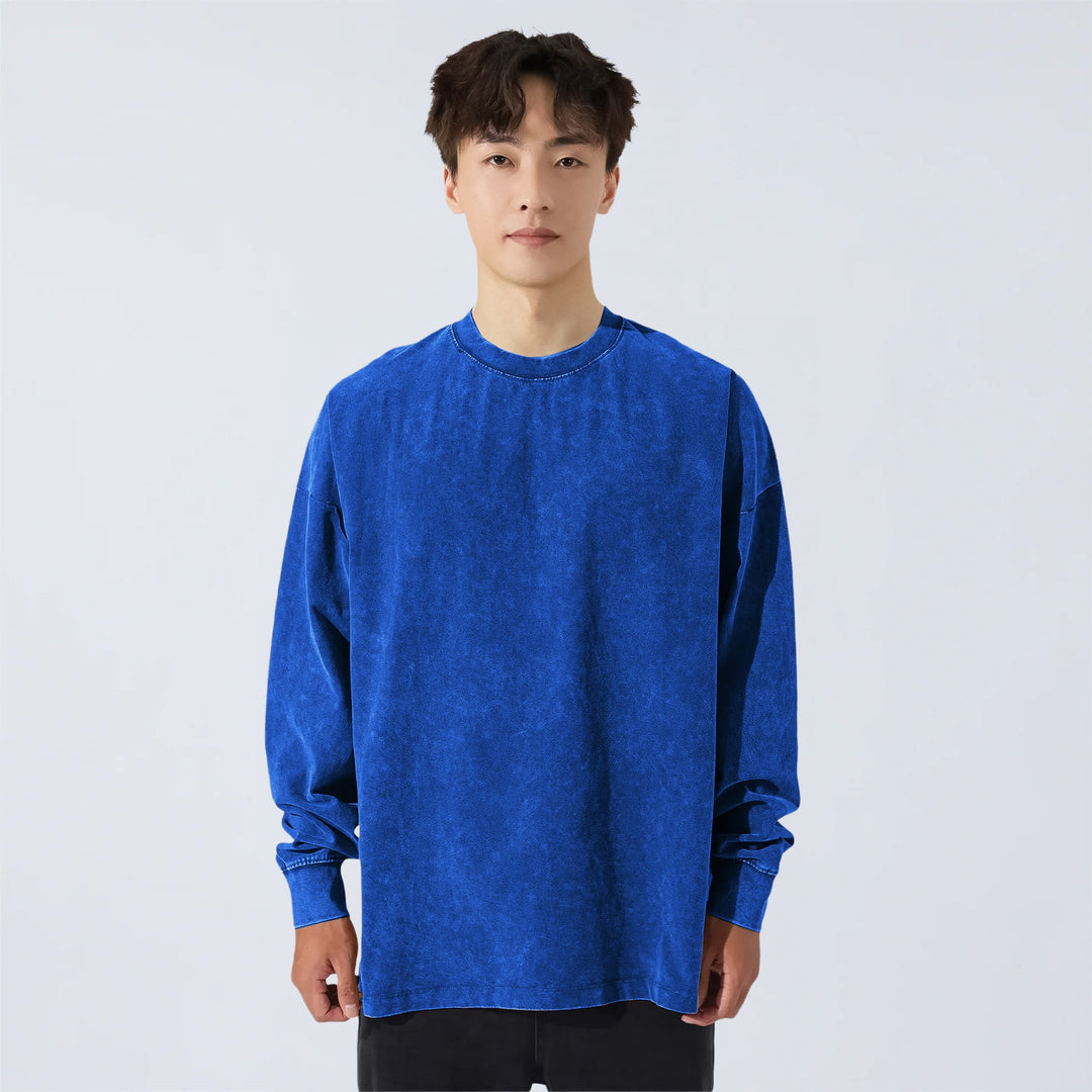 Koki - T-shirt oversize à manches longues washed (260 GSM)