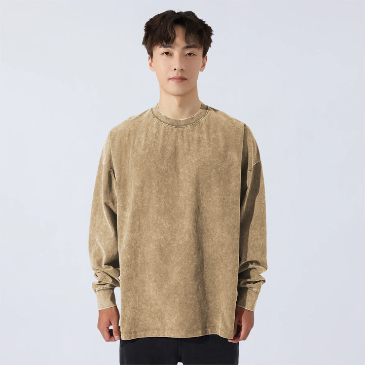 Koki - T-shirt oversize à manches longues washed (260 GSM)