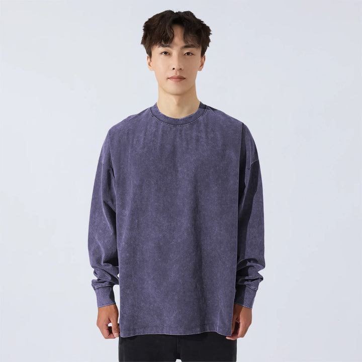 Koki - T-shirt oversize à manches longues washed (260 GSM)