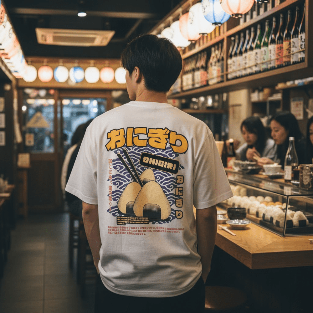 Onigiri - T-shirt japonais oversize
