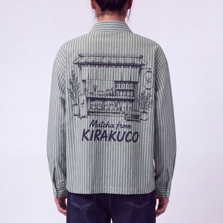 Edo - Chemise à rayures imprimé japonais