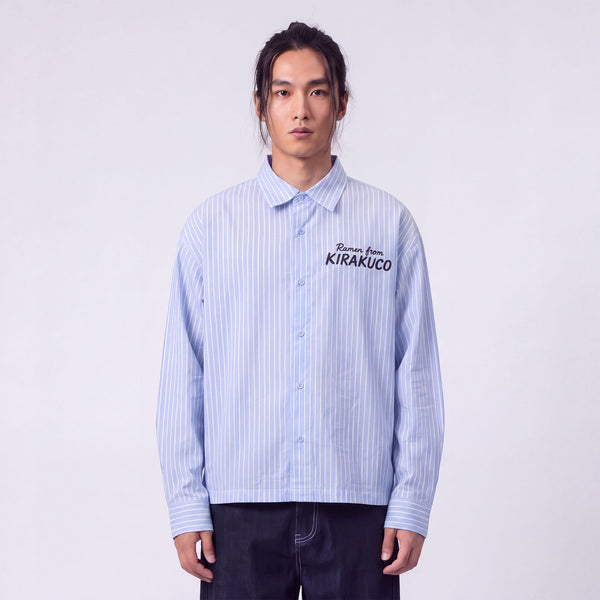 Edo - Chemise à rayures imprimé japonais