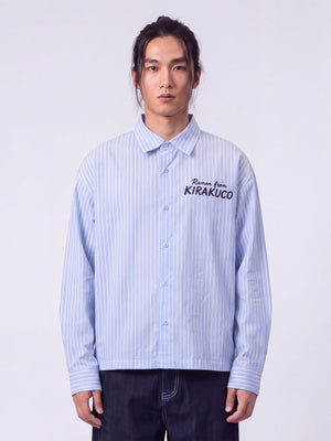 Edo - Chemise à rayures imprimé japonais