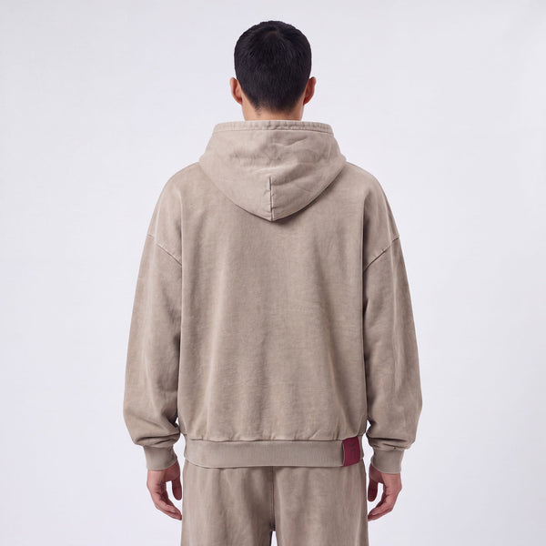 Fudo - Hoodie zip oversize con stampa giapponese