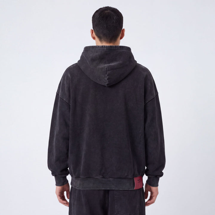 Fudo - Hoodie zippé oversize imprimé japonais