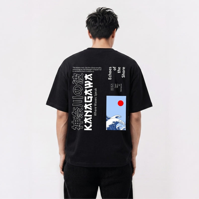 Kanagawa - T-shirt japonais oversize