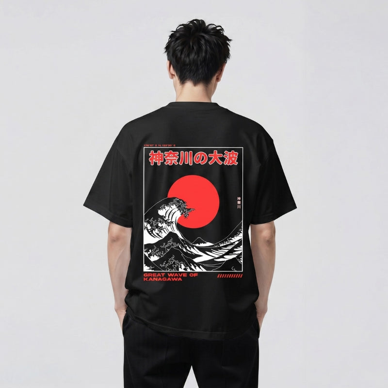 Kanagawa 2.0 - T-shirt japonais oversize