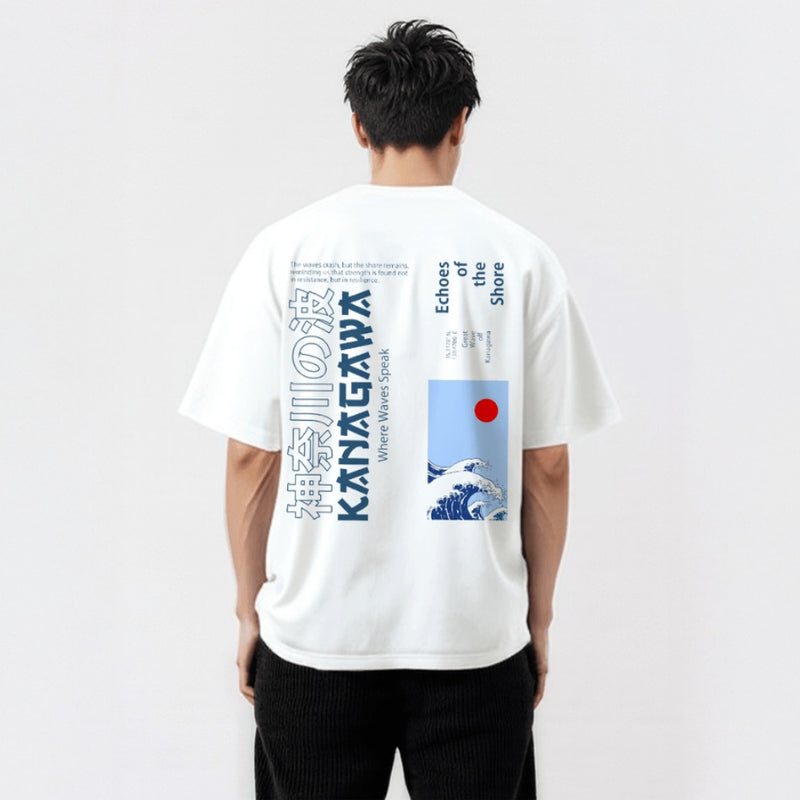Kanagawa - T-shirt japonais oversize
