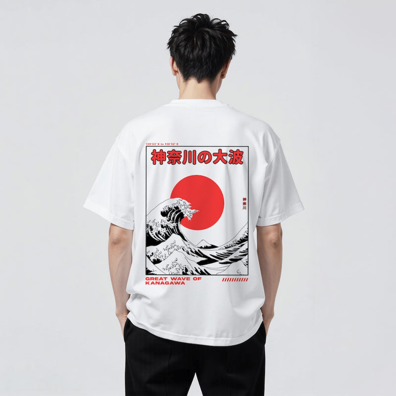 Kanagawa 2.0 - T-shirt japonais oversize
