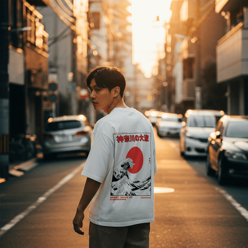 Kanagawa 2.0 - T-shirt japonais oversize