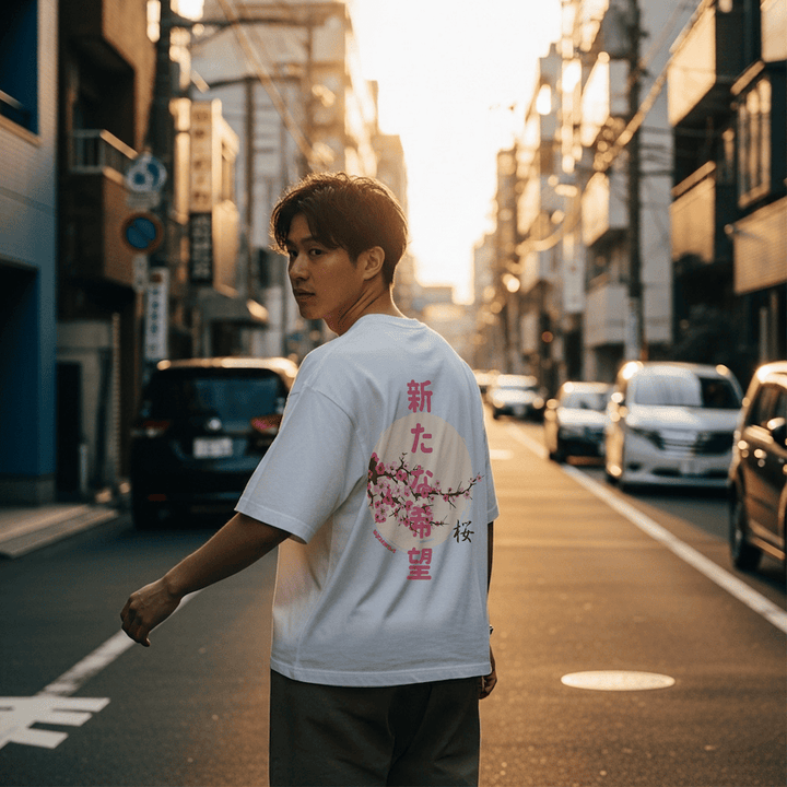 Sakura - T-shirt japonais oversize