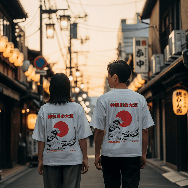 Kanagawa 2.0 - T-shirt japonais oversize